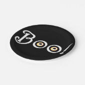 Halloween Borden feestelijke BOO! Papieren Bordjes (Gekanteld)