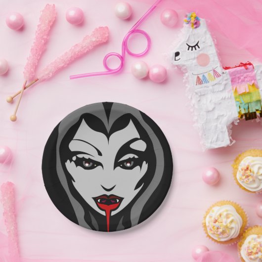 Halloween Borden Feestelijke Vampier Papier Borden Papieren Bordje (Feest)