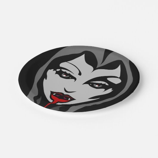 Halloween Borden Feestelijke Vampier Papier Borden Papieren Bordje (Gekanteld)