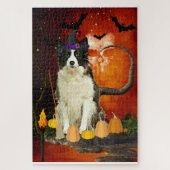 Halloween Border Collie Dog Legpuzzel (Verticaal)