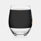 Halloween Border Collie Fall Pumpkin Wijnglas Zonder Voet (Rechts)