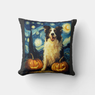 Halloween Border Collie Herfst Pompoen Kussen