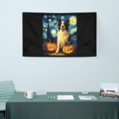 Halloween Border Collie Herfst Pompoen Spandoek (Beurs)