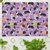 Halloween Border Collie Kitchen Towel Theedoek (Gevouwen)