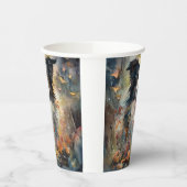 Halloween Border Collie met pomkins Scary Papieren Bekers (Links)