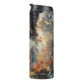 Halloween Border Collie met pomkins Scary Thermosbeker (Geroteerd rechts)