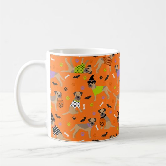 Halloween Border Terrier Koffiemok (Links)