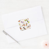 Halloween Border Terrier Square Sticker (Envelop)