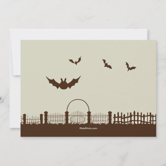 Halloween Border Uitnodiging (Achterkant)