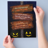 Halloween Bordje Verschrikkelijke Pompoenen Kostuu Flyer (Hand)