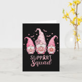 Halloween Borstkanker Bewustzijn Roze Gnomies Sup Kaart (Gele Bloem)