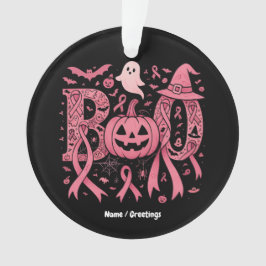 Halloween borstkanker bewustzijn roze lint ornament