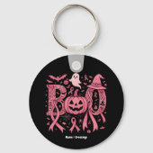Halloween borstkanker bewustzijn roze lint sleutelhanger (Voorkant)