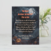 Halloween Bos Feest Kaart (Staand voorkant)