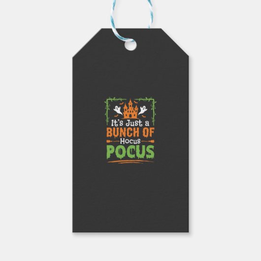 Halloween Bos Heksenketel Cadeaulabel (Voorkant)