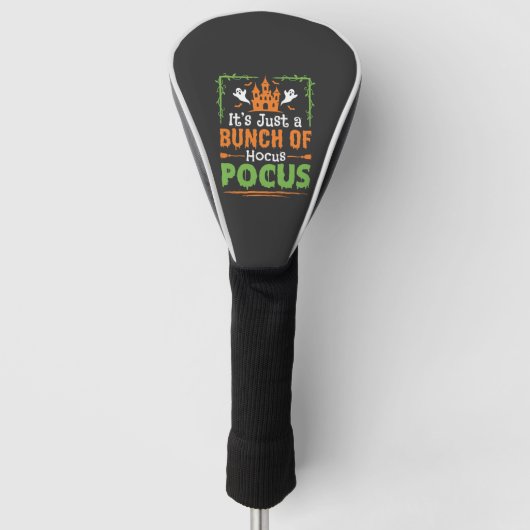 Halloween Bos Heksenketel Golfheadcover (Voorkant)