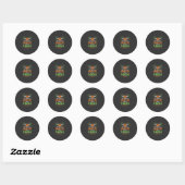 Halloween Bos Heksenketel Ronde Sticker (Vel)