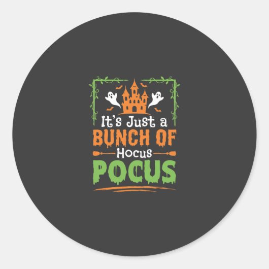 Halloween Bos Heksenketel Ronde Sticker (Voorkant)