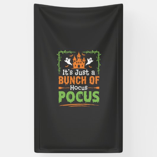 Halloween Bos Toverij Spandoek (Verticaal)