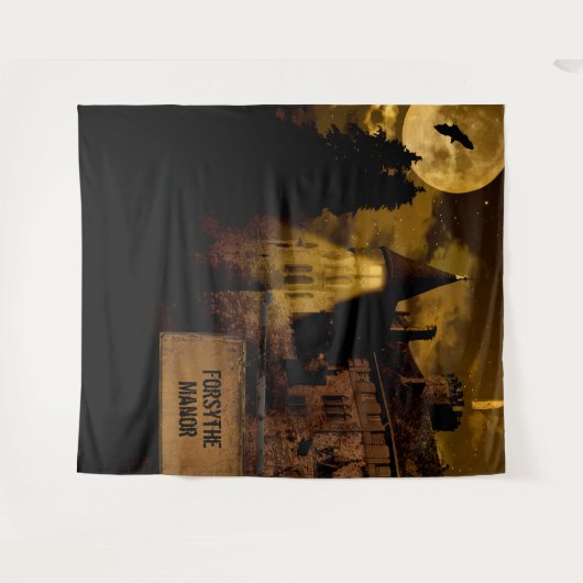 Halloween | Bosbouw | Haunted Manor Wandkleed (Voorkant (horizontaal))