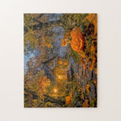Halloween boshuisje met vos legpuzzel (Verticaal)