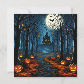Halloween-bospad Kaart (Voorkant)