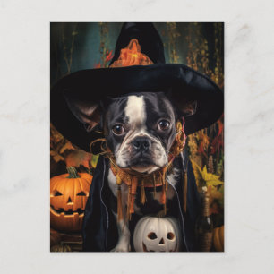 Halloween Boston Terrier Briefkaart