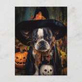 Halloween Boston Terrier Briefkaart (Voorkant)