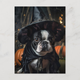 Halloween Boston Terrier Dog Briefkaart