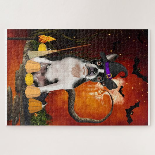 Halloween Boston Terrier Dog Legpuzzel (Horizontaal)