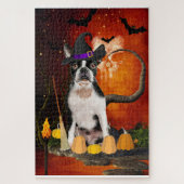 Halloween Boston Terrier Dog Legpuzzel (Verticaal)