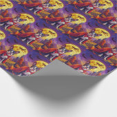 Halloween Boston Terrier Dog Pumpkins eng Cadeaupapier (Hoek)