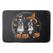 Halloween Boston Terrier Honden Badmat (Voorkant)