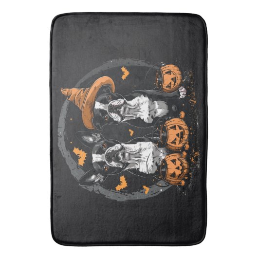 Halloween Boston Terrier Honden Badmat (Voorkant Verticaal)