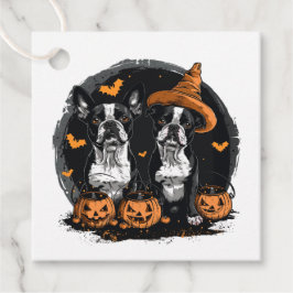Halloween Boston Terrier Honden Bedankjes Labels
