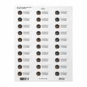 Halloween Boston Terrier Honden Etiket (Full Sheet)