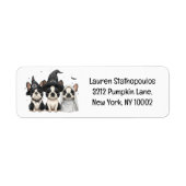 Halloween Boston Terrier Honden Etiket (Voorkant)