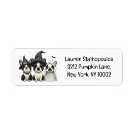 Halloween Boston Terrier Honden Etiket