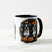 Halloween Boston Terrier Honden Mok (Voorkant rechts)