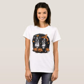 Halloween Boston Terrier Honden T-shirt (Voorkant volledig)