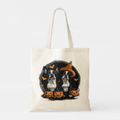 Halloween Boston Terrier Honden Tote Bag (Achterkant)