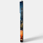 Halloween Boston Terrier met pomkins Scary Case-Mate iPhone Case (Achterkant / Links)