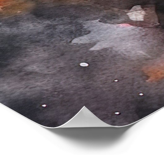 Halloween Boston Terrier met pomkins Scary Poster (Hoek)