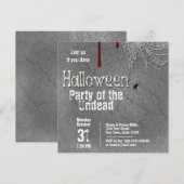 Halloween Bot Party of the Undode Gravestone Kaart (Voorkant / Achterkant)