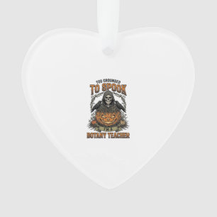 Halloween Botanical Leraar Vintage Gravure Pompoen Ornament