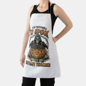 Halloween Botanical Leraar Vintage Gravure Pompoen Schort (Insitu)