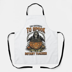 Halloween Botanical Leraar Vintage Gravure Pompoen Schort