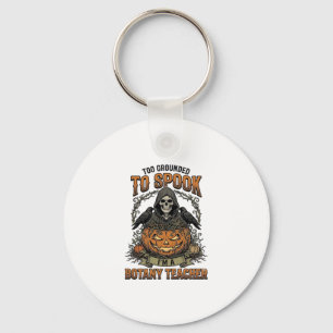 Halloween Botanical Leraar Vintage Gravure Pompoen Sleutelhanger