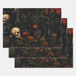 Halloween Botanisch patroon Inpakpapier Vel