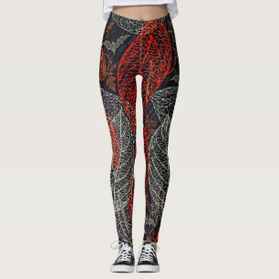 Halloween botanische leggings met pompoenen en vle
